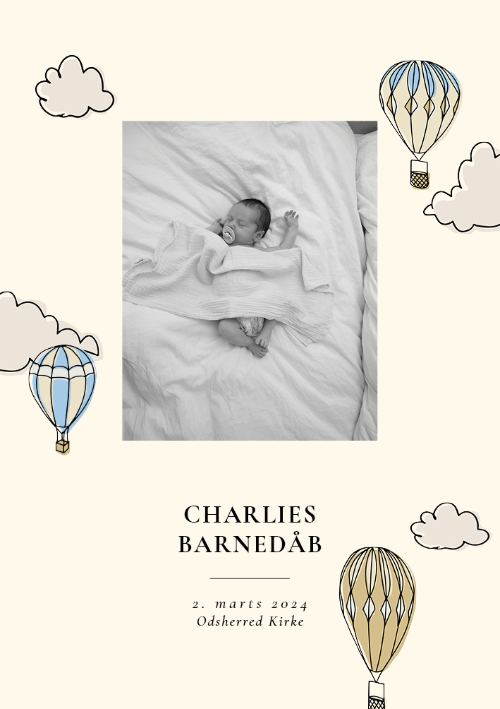 Invitationer - Charlie Barnedåb